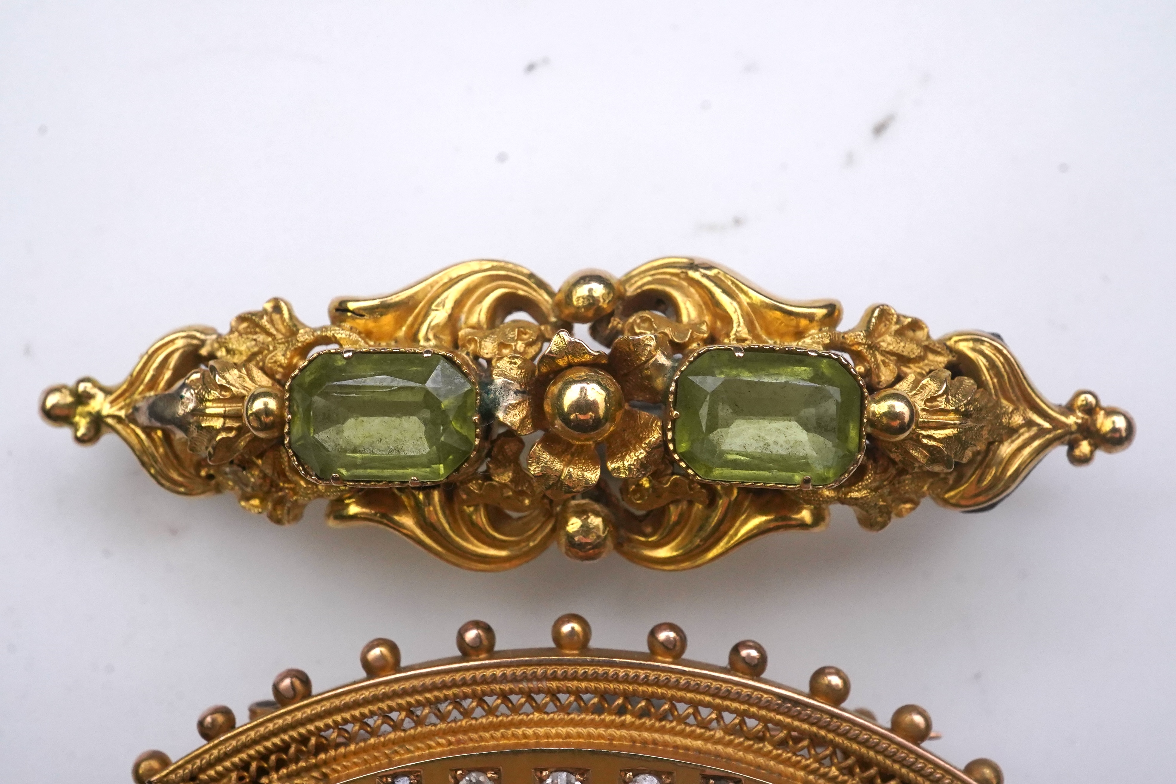 A group of three gem-set brooches, 19th/early 20th century